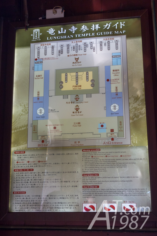 Longshan Temple – Guide Map